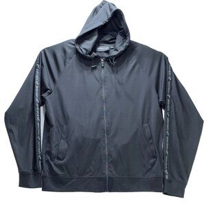 CHOSEN FEW ATH Athleisure Men's Hoodie Jacket Black Stretch Poyester Size XL